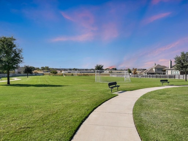 surrounding community featuring fence