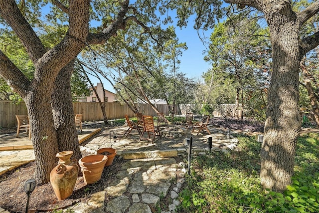 view of yard with a patio