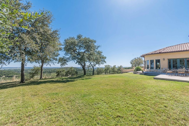 view of yard with a patio