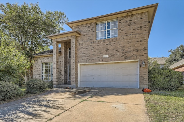 view of front facade featuring a garage