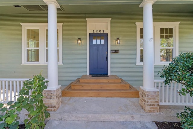 view of doorway to property