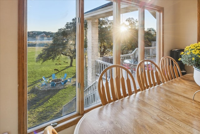 view of dining space