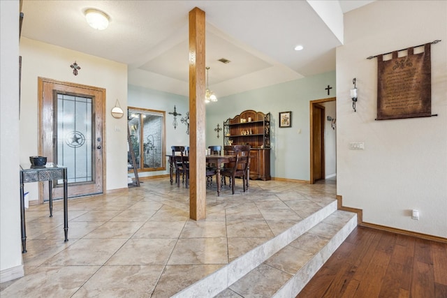 foyer featuring light hardwood / wood-style flooring