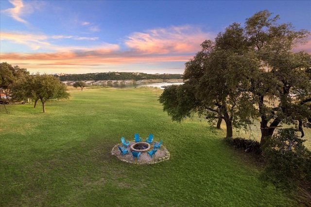 20625 Highland Lake Loop, Lago Vista, TX 78645 - view of grassy yard featuring a water view