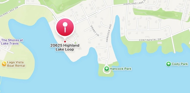 20625 Highland Lake Loop, Lago Vista, TX 78645 - map / location