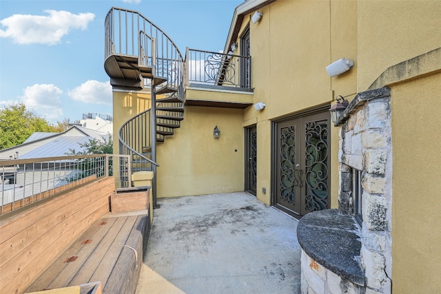 view of patio / terrace featuring a balcony