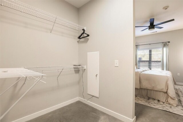 2505 Thornton Rd Unit 1103, Austin, TX 78704 - walk in closet featuring a ceiling fan