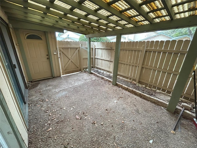 view of patio / terrace with a pergola