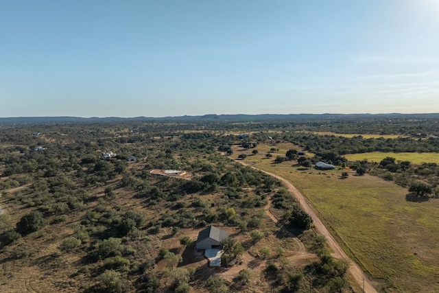 aerial view with a rural view