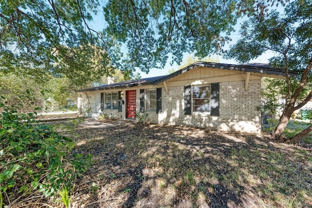 view of single story home