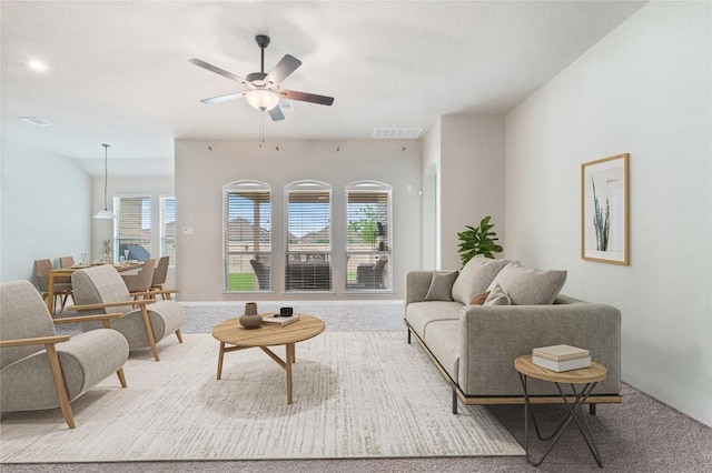 19316 Chayton Cir, Pflugerville, TX 78660 - living area featuring a ceiling fan