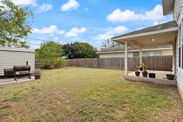 view of yard featuring a patio area