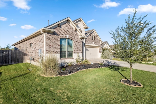 view of front of house with a front yard