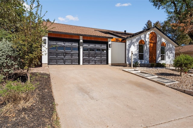 view of front facade with a garage