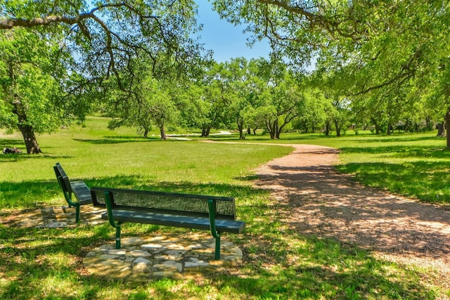 8040 Carlton Ridge Cv, Austin, TX 78738 - view of property's community featuring a lawn and view of wooded area