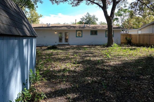 8706 Brookfield Dr, Austin, TX 78758 - rear view of house with french doors