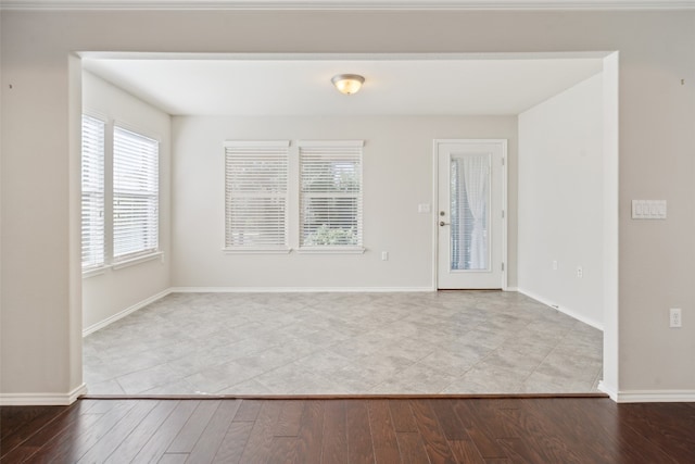 empty room featuring light wood-type flooring