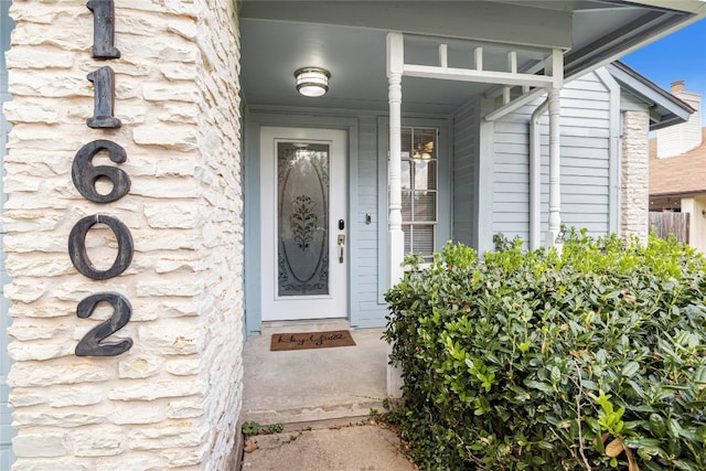 view of doorway to property