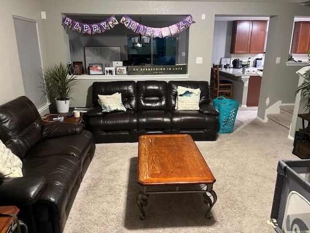 view of carpeted living room