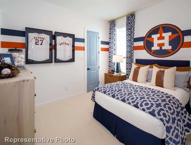 view of carpeted bedroom