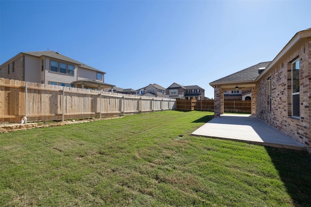 view of yard with a patio