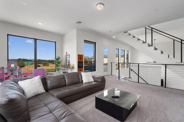 view of carpeted living room