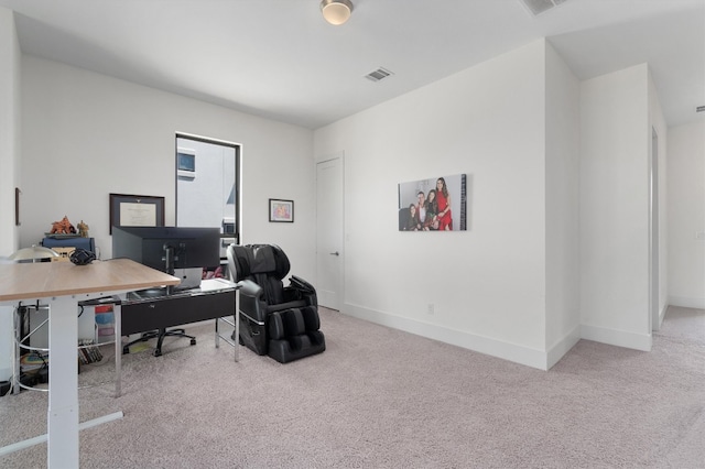 view of carpeted office