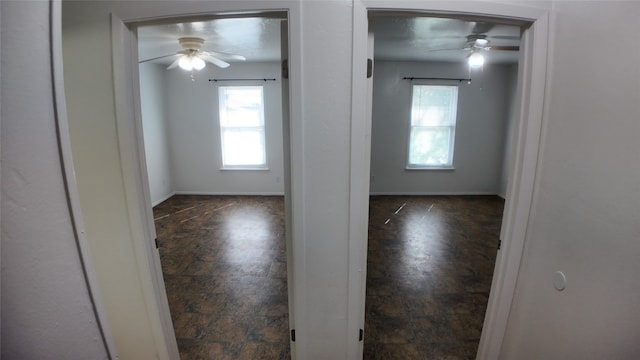 empty room with ceiling fan