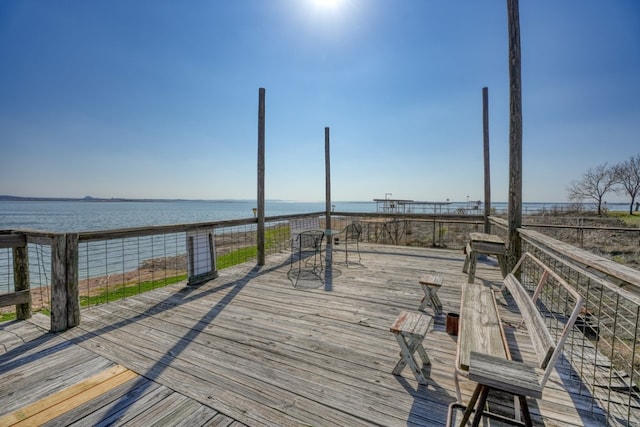 201 Lakewood Dr, Burnet, TX 78611 - wooden deck with a water view