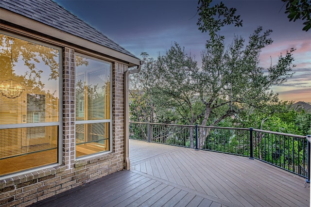 view of deck at dusk