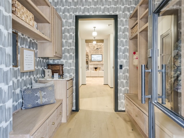 interior space featuring light hardwood / wood-style flooring