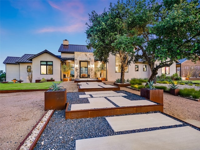 view of modern farmhouse