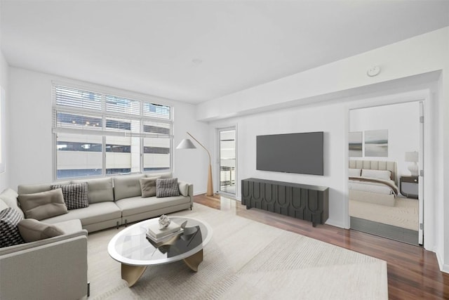 54 Rainey St Unit 613, Austin, TX 78701 - living area with wood finished floors