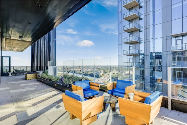 view of patio / terrace with an outdoor hangout area