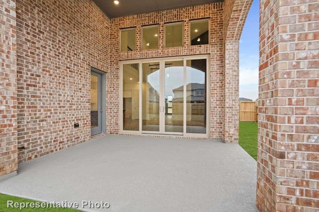 view of patio / terrace featuring french doors