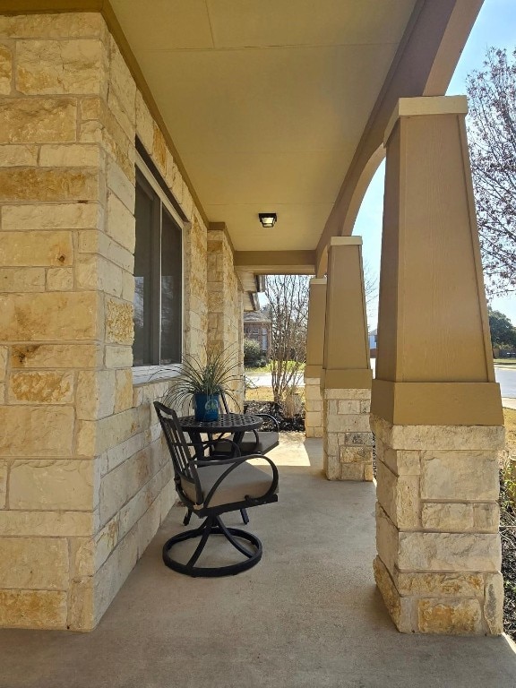 view of patio with covered porch