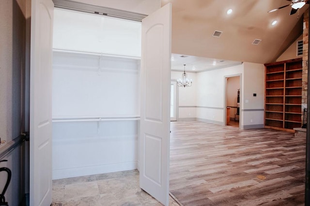 closet featuring visible vents