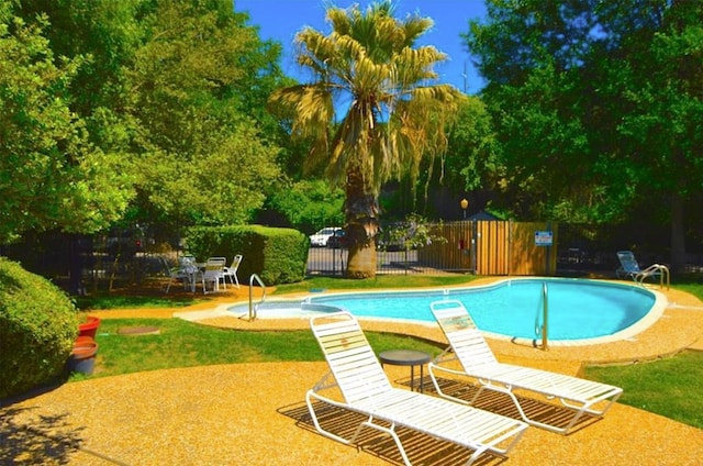 view of pool with a patio area