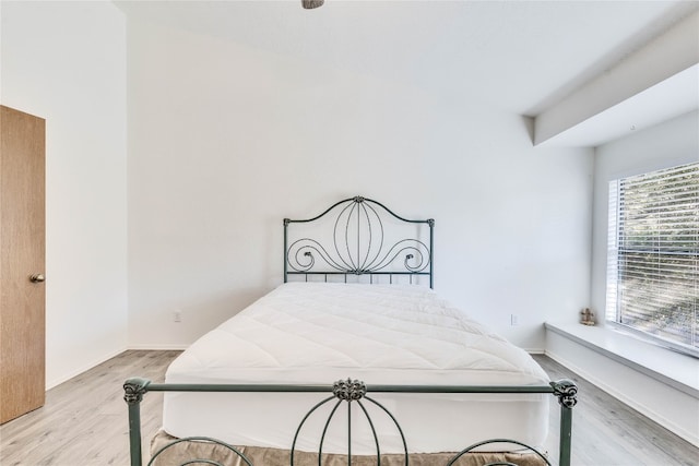 bedroom featuring light hardwood / wood-style flooring