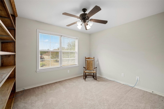 2603 White Stallion Way, Leander, TX 78641 - sitting room featuring carpet and ceiling fan