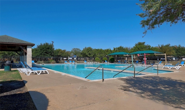 view of pool with a patio