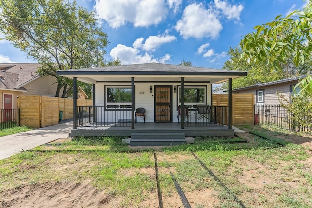 bungalow-style home featuring covered porch