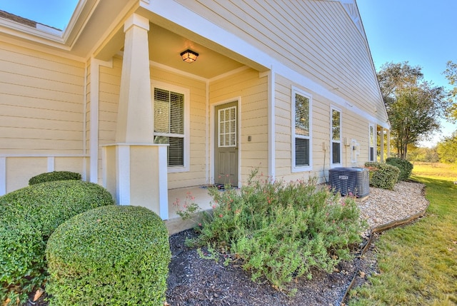 property entrance with cooling unit