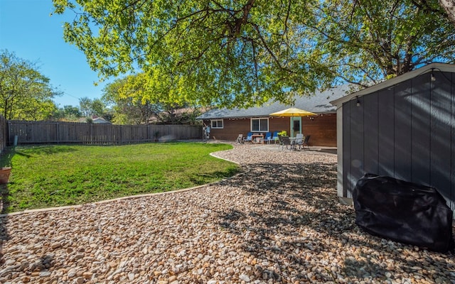 view of yard featuring a patio