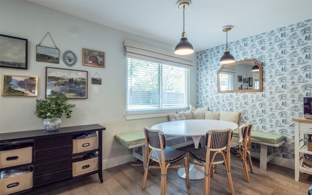 dining area featuring hardwood / wood-style floors