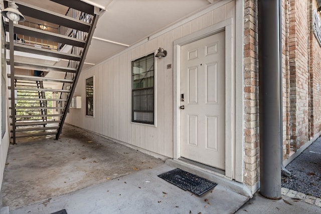 view of doorway to property