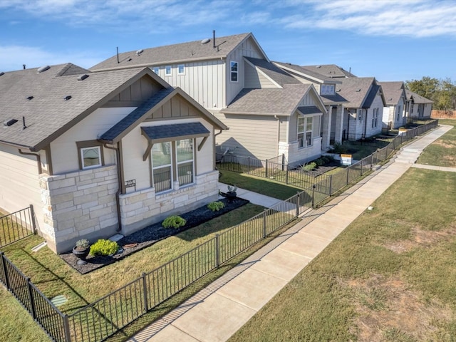 exterior space featuring a front lawn