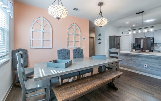 dining room featuring dark hardwood / wood-style floors