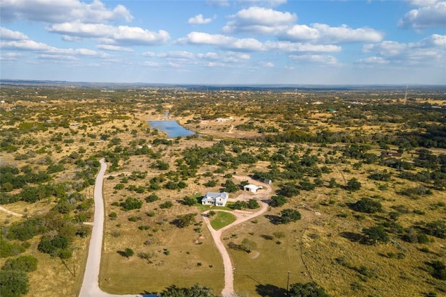 aerial view featuring a rural view