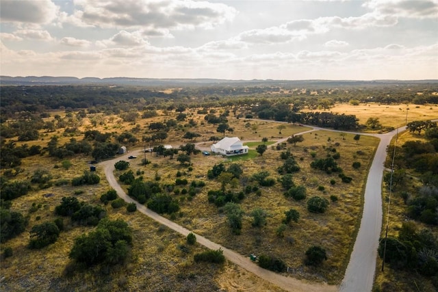 aerial view featuring a rural view